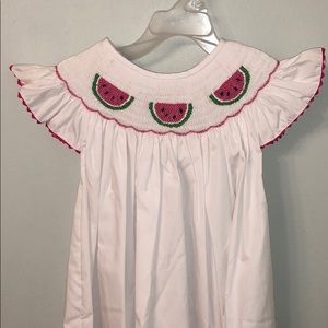 Smocked Watermelon Dress